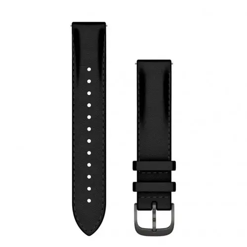 Garmin Бързоосвобождаваща се кожена каишка - Black (18 мм) 010-12932-61