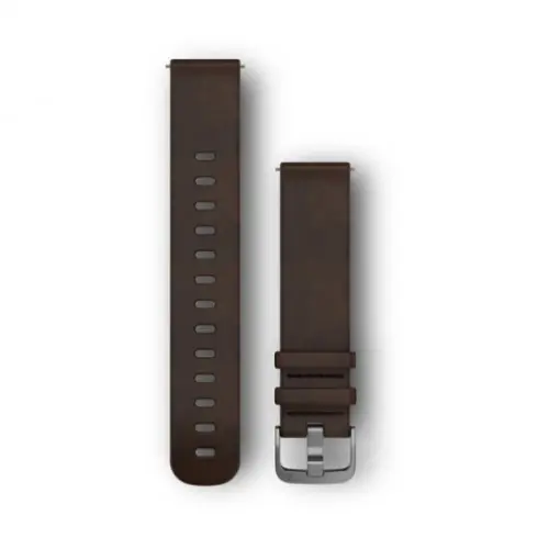 Garmin Бързоосвобождаваща се каишка - тъмно кафява кожена (20 мм) 010-12691-01