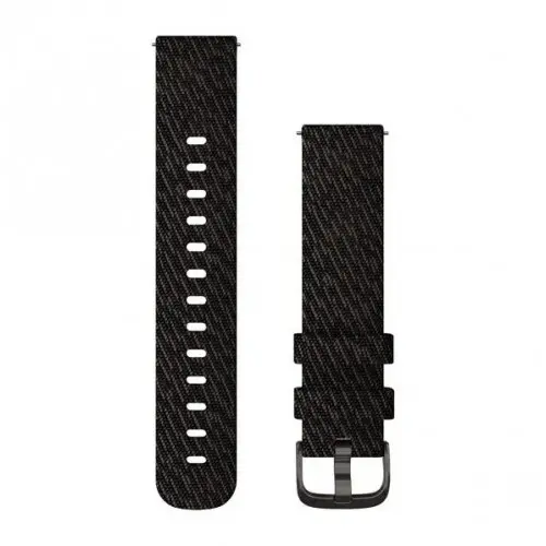 Garmin Бързоосвобождаваща се каишка - Black Pepper Woven Nylon с Slate (20 мм) 010-12924-13