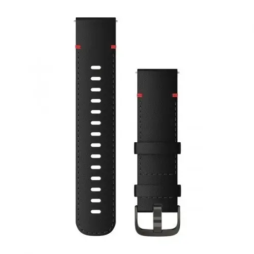 Garmin Curea cu eliberare rapidă - Piele neagră cu gri ardezie (22 mm) 010-12932-25 Garmin Curea cu eliberare rapidă - Piele neagră cu gri ardezie (22 mm) 010-12932-25