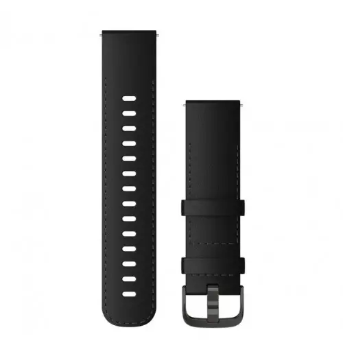 Garmin Бързоосвобождаваща се каишка - Черна кожена (22 мм) 010-12932-63