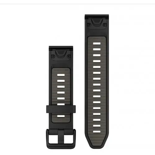 Garmin QuickFit® 20 Black/Pebble Gray силоконова каишка 010-13391-00 - image 1