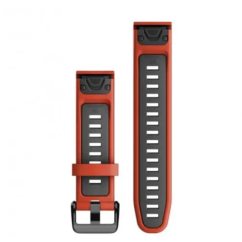 Garmin QuickFit® 20 λουράκι σιλικόνης Κόκκινο φλόγας/Γραφίτης 010-13279-04 - image 1