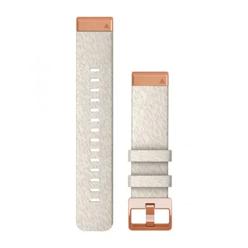 Garmin QuickFit® 20 Cream Heathered Nylon с Rose Gold Hardware каишка (fenix 7S) 010-13102-09