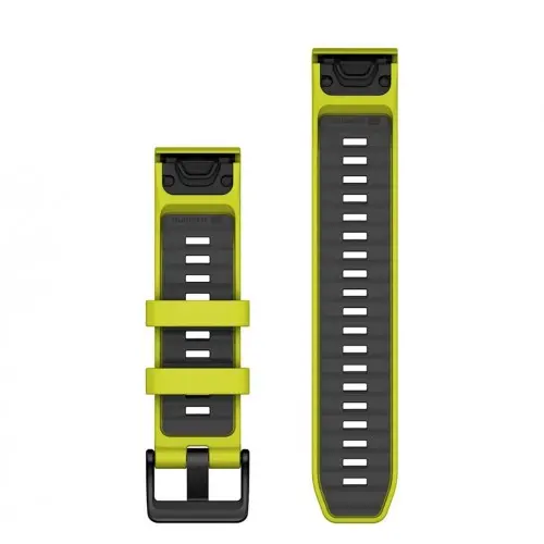 Garmin QuickFit® 22 Amp Yellow/Graphite силиконова каишка 010-13392-08 - image 1