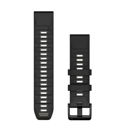 Garmin QuickFit® 22 Μαύρο/Γκρι βότσαλο σιλικονένιο λουράκι 010-13392-00