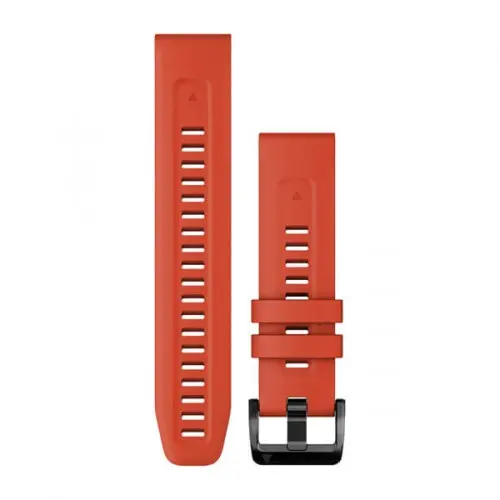 Garmin QuickFit® 22 Κόκκινο φλόγας σιλικονένιο λουράκι (Fenix 7) 010-13111-04