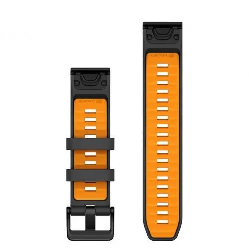 Garmin QuickFit® 22 Graphite/Spark Orange силиконова каишка 010-13392-05 - image 1