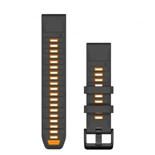 Garmin QuickFit® 22 Graphite/Spark Orange силиконова каишка 010-13392-05