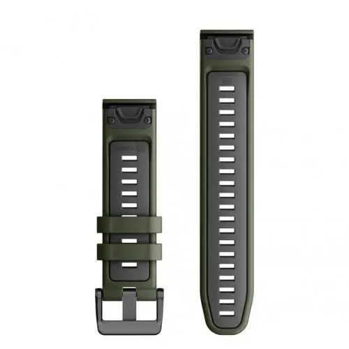 Garmin QuickFit® 22 Moss/Graphite силиконова каишка (Fenix 7 Pro) 010-13280-07 - image 1