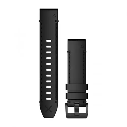 Garmin QuickFit 22 μαύρο δερμάτινο λουράκι (MARQ) 010-12738-19