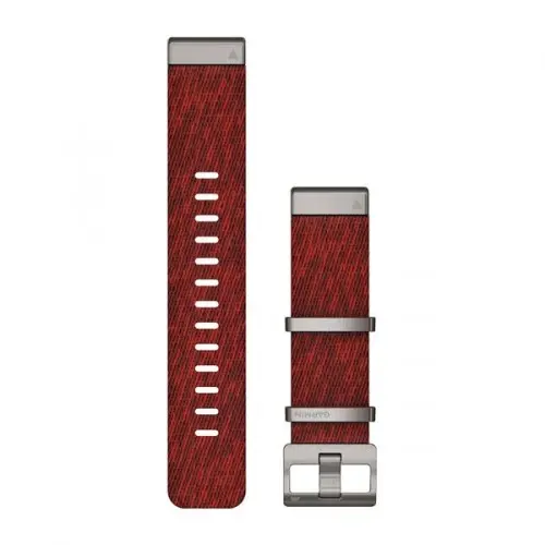 Garmin QuickFit® 22 червена найлонова жакард каишка 010-12738-22
