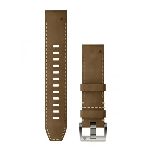 Garmin QuickFit® 22 Leather/FKM Hybrid Strap, Tundra/Black (MARQ - Gen 2) 010-13225-07