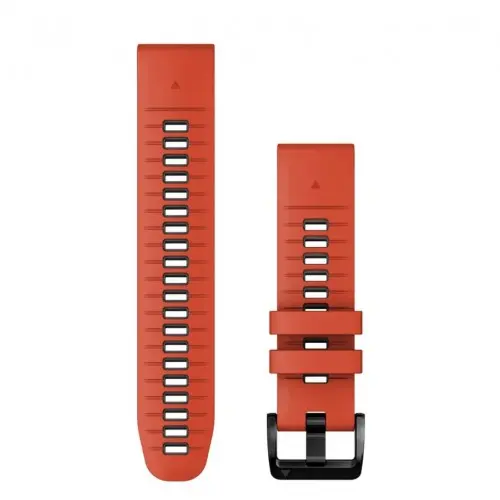Garmin QuickFit® 26 Flame Red/Graphite силиконова каишка (Fenix 7x Pro) 010-13281-04