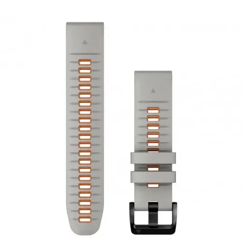 Garmin QuickFit® 26 Fog Grey/Ember Orange силиконова каишка (Fenix 7x Pro) 010-13281-02