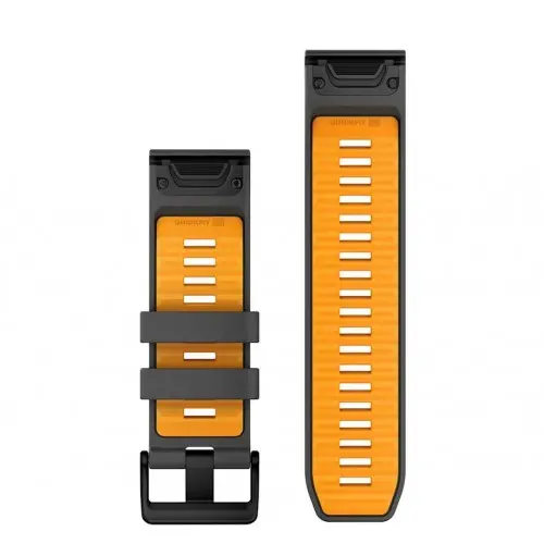 Garmin QuickFit® 26 Graphite/Spark Orange силиконова каишка 010-13393-05 - image 1