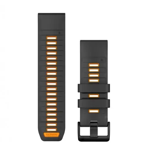 Garmin QuickFit® 26 Graphite/Spark Orange σιλικονένιο λουράκι 010-13393-05 - 1