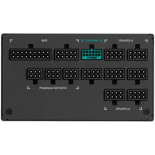 DeepCool PX1000-P, 1000W, 80 Plus PLATINUM, Fully Modular, Flat Black Cables, 135mm FDB Fan, Fluid Dynamic Bearing, 150x160x86mm (W x L x H), ATX 3.0, OPP/OVP/SCP/OTP/OCP/UVP/NLO/SIP, 12Y, R-PXA00P-FC0B-EU - image 4