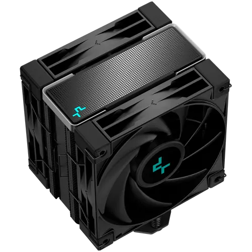 DeepCool AK400 ZERO DARK PLUS, CPU Air Cooler, 2x120mm FDB PWM Fan, Core Touch Technology 2.0, 4 Heatpipes, LGA1851/1700/1200/115x, AMD AM5/AM4, 127x123x155 mm(LxWxH), 3Y, R-AK400-BKNNMD-G-1 - image 1