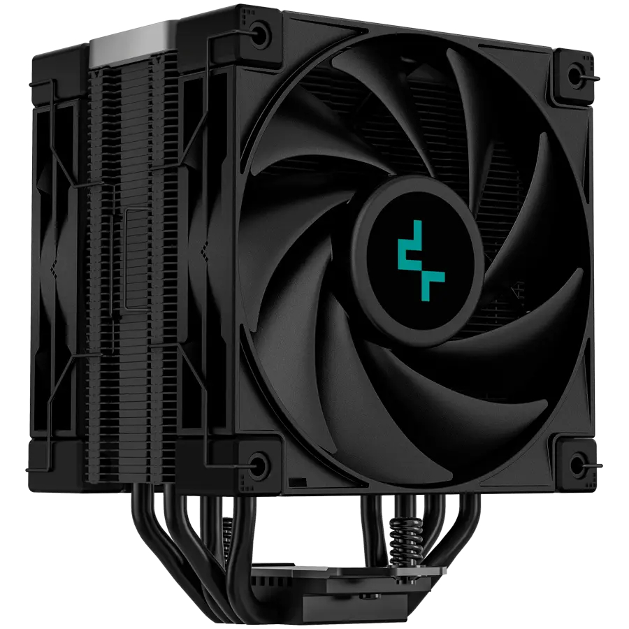 DeepCool AK400 ZERO DARK PLUS, CPU Air Cooler, 2x120mm FDB PWM Fan, Core Touch Technology 2.0, 4 Heatpipes, LGA1851/1700/1200/115x, AMD AM5/AM4, 127x123x155 mm(LxWxH), 3Y, R-AK400-BKNNMD-G-1 - image 2