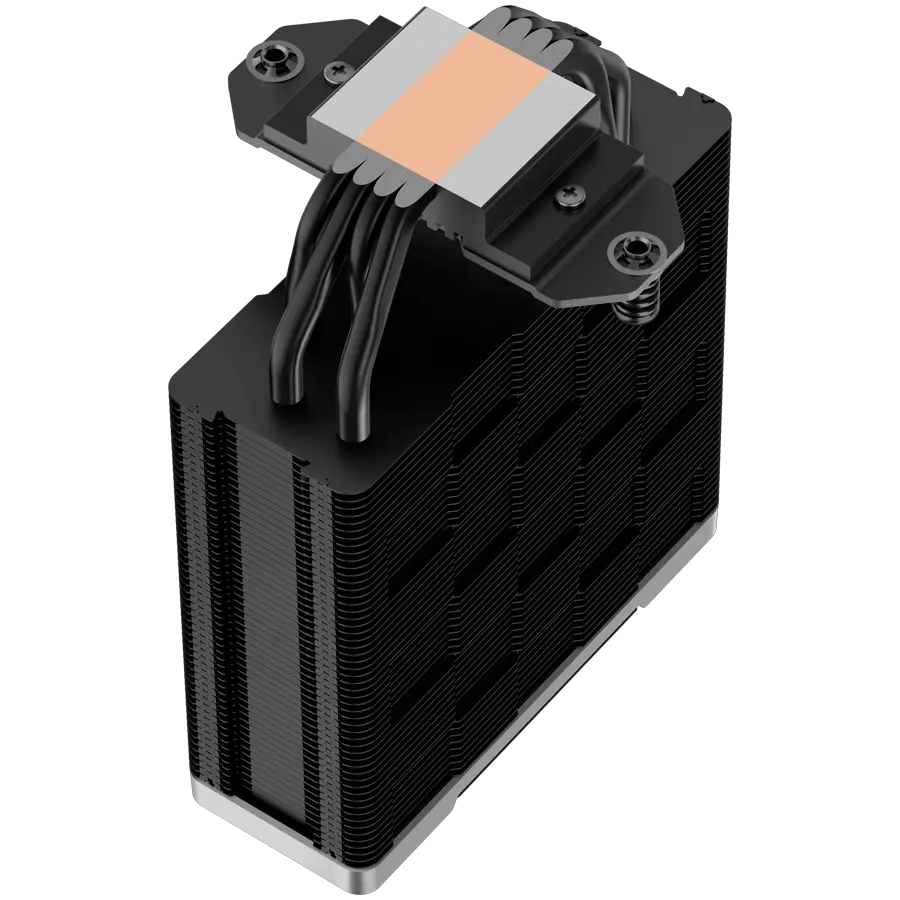 DeepCool AK400 ZERO DARK PLUS, CPU Air Cooler, 2x120mm FDB PWM Fan, Core Touch Technology 2.0, 4 Heatpipes, LGA1851/1700/1200/115x, AMD AM5/AM4, 127x123x155 mm(LxWxH), 3Y, R-AK400-BKNNMD-G-1 - image 5