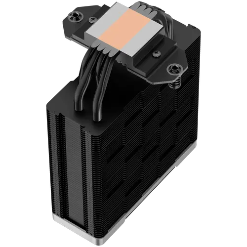 DeepCool AK400 ZERO DARK PLUS, Cooler CPU cu aer, 2x120mm ventilator FDB PWM, Core Touch Technology 2.0, 4 Heatpipes, LGA1851/1700/1200/115x, AMD - 6