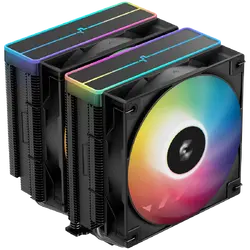 DeepCool AG620 BK ARGB V2, CPU Air Cooler, 2x120mm ARGB PWM Fan, Core Touch Technology 2.0, 6 Heatpipes, LGA1851/1700/1200/115x, AMD AM5/AM4, 129x136x161 mm(LxWxH), 2Y, R-AG620-BKAMMN-GJD