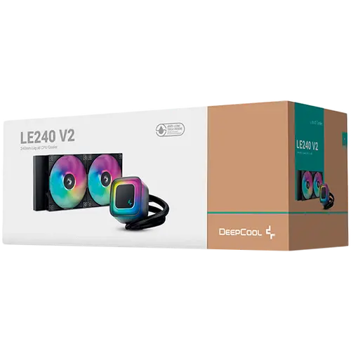 DeepCool LE240 V2, 240mm CPU Liquid Cooler, 2x120mm PWM ARGB Fans, ARGB block, Black, LGA1851/1700/1200/1151/1150/1155, AMD AM5/AM4, R-LE240-BKAMMC-G-2 - image 4