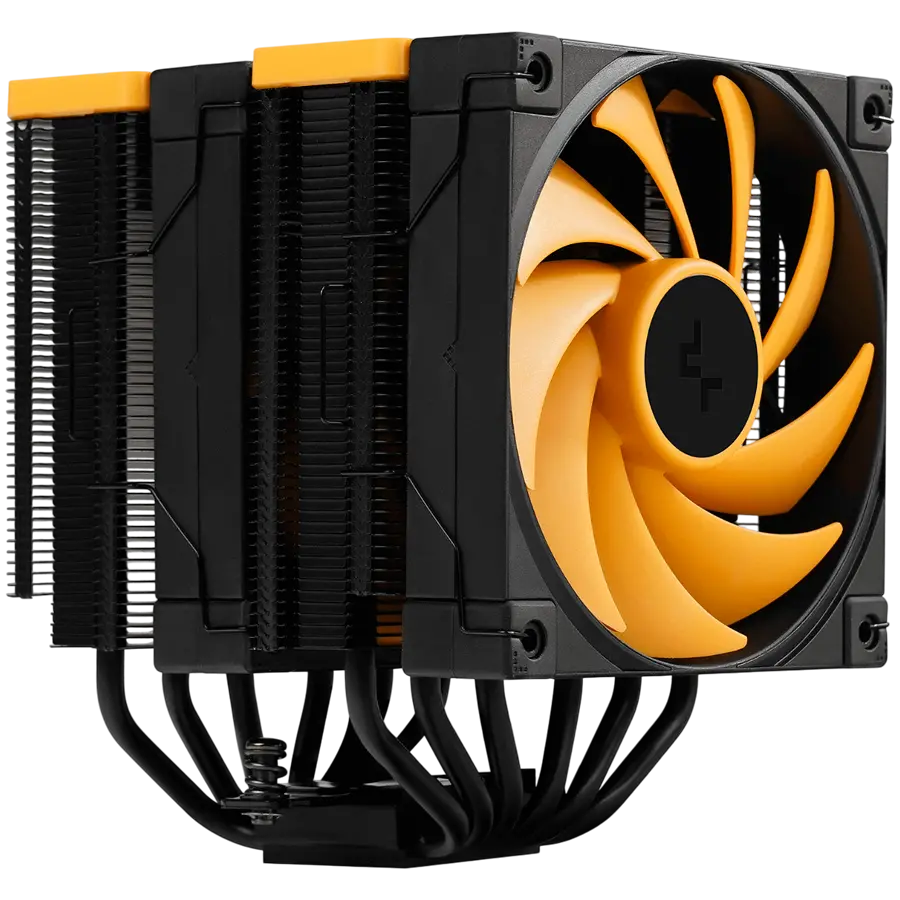 DeepCool AK620 ZERO DARK ZORIA, CPU Air Cooler, 2x120mm PWM Fan, 6 Heatpipes, LGA2066/2011-v3/2011/1700/1200/115x, AMD AM5/AM4, 129x138x160 mm(LxWxH), 3Y, R-AK620-BKNPMN-E - image 1