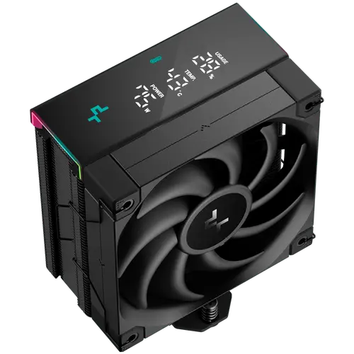 DeepCool AK400 DIGITAL PRO, CPU Air Cooler, 1x120mm FT12 SE PWM Fan, Digital Display, ARGB, Core Touch Technology 2.0, 4 Heatpipes, LGA1851/1700/1200/115x, AMD AM5/AM4, 126x97x159 mm(LxWxH), 3Y, R-AK400-BKAPMN-G - image 2