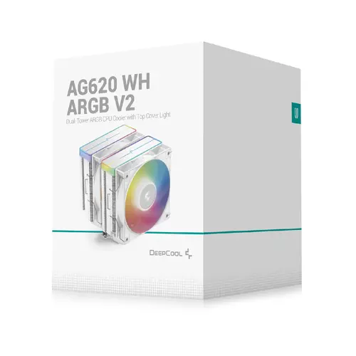 DeepCool охладител CPU Cooler AG620 WH - Addressable RGB V2, Dual-Tower - LGA1700/AM5 - image 10