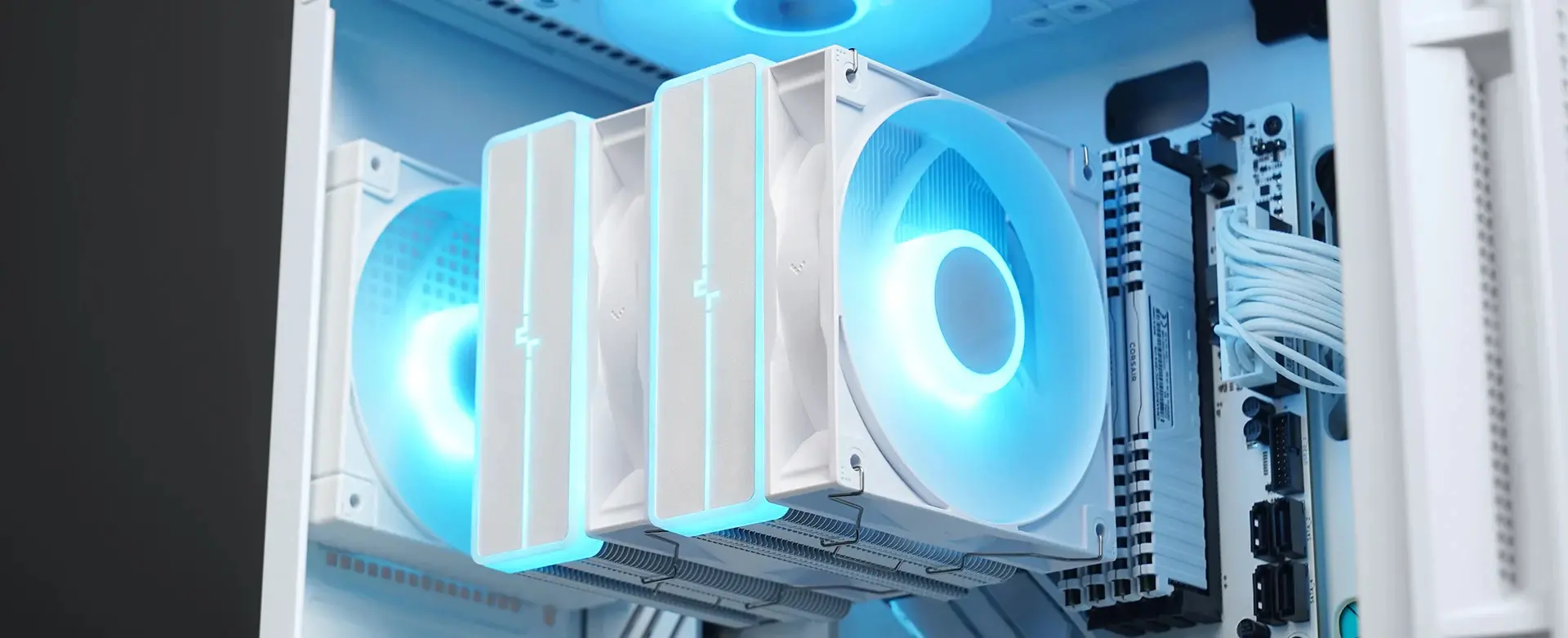 DeepCool охладител CPU Cooler AG620 WH - Addressable RGB V2, Dual-Tower - LGA1700/AM5 - image 17