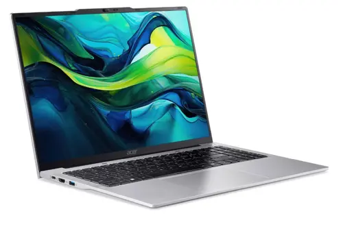 Лаптоп, Acer Aspire Lite 16, AL16-52P-50A8, i5 1334U (up to 4.60GHz, 12MB), 16" WUXGA (1920 x 1200)IPS, 1*16GB DDR5 4800MHz (1 slot free), 512GB PCIe NVMe SSD, Intel Iris Xe Graphics, 2.0MP FHD Cam, Wi-Fi 6AX201+BT 5.1, No OS, Silver - image 1