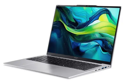 Лаптоп, Acer Aspire Lite 16, AL16-52P-50A8, i5 1334U (up to 4.60GHz, 12MB), 16" WUXGA (1920 x 1200)IPS, 1*16GB DDR5 4800MHz (1 slot free), 512GB PCIe NVMe SSD, Intel Iris Xe Graphics, 2.0MP FHD Cam, Wi-Fi 6AX201+BT 5.1, No OS, Silver - image 2