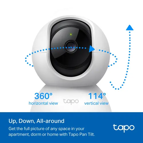 Камера TP-Link Tapo C200C, Pan/Tilt, 1080p, ден/нощ до 9м., Micro SD, микрофон - image 2
