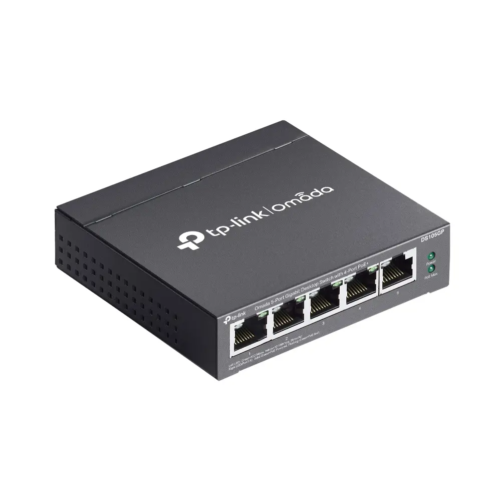 Комутатор TP-Link DS105GP,5 портов Gbit. с 4 PoE + порта, неупр, desktop - image 3