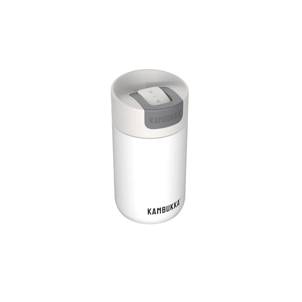 Термочаша от неръждаема стомана Kambukka Olympus с термокапак Snapclean®, 300 мл, Marshmallow White