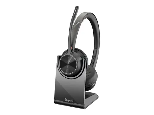 HP Poly Voyager 4320 UC Stereo USB-A Headset +BT700 USB-A Adapter +Charging Stand - 19