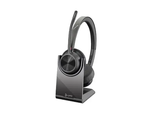 HP Poly Voyager 4320 UC Stereo USB-A Headset +BT700 USB-A Adapter +Charging Stand - image 2