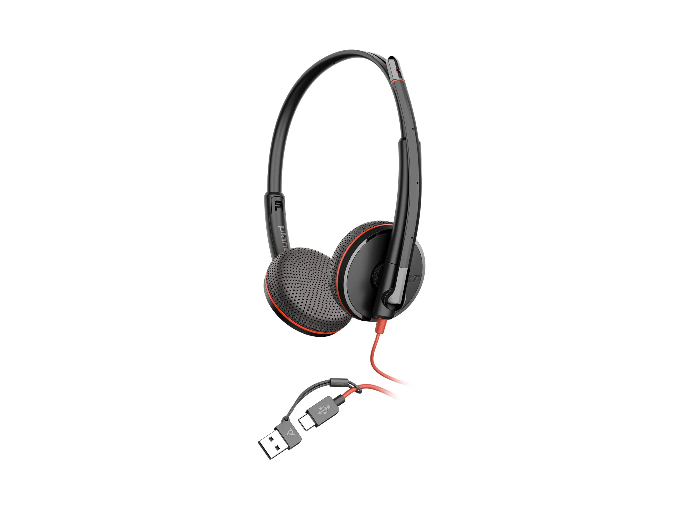 HP Poly Blackwire 3225 Stereo USB-C Headset +3.5mm Plug +USB-C/A Adapter - image 10