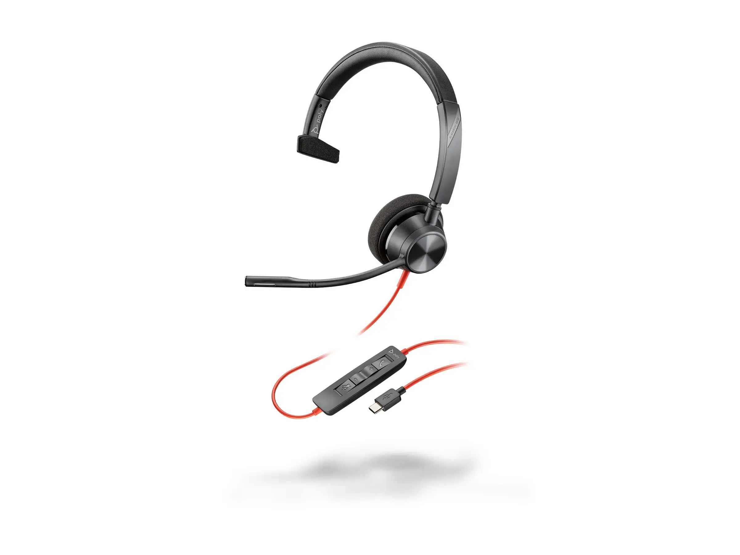 HP Poly Blackwire 3310 Monaural USB-C Headset +USB-C/A Adapter - image 1