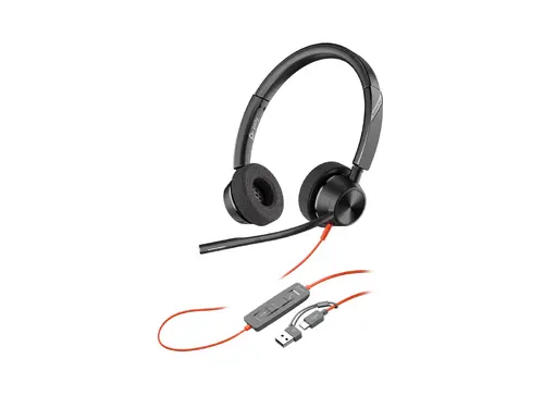HP Poly Blackwire 3320 Stereo ακουστικά USB-C πιστοποιημένα για Microsoft Teams + αντάπτορας USB-C/A - 2