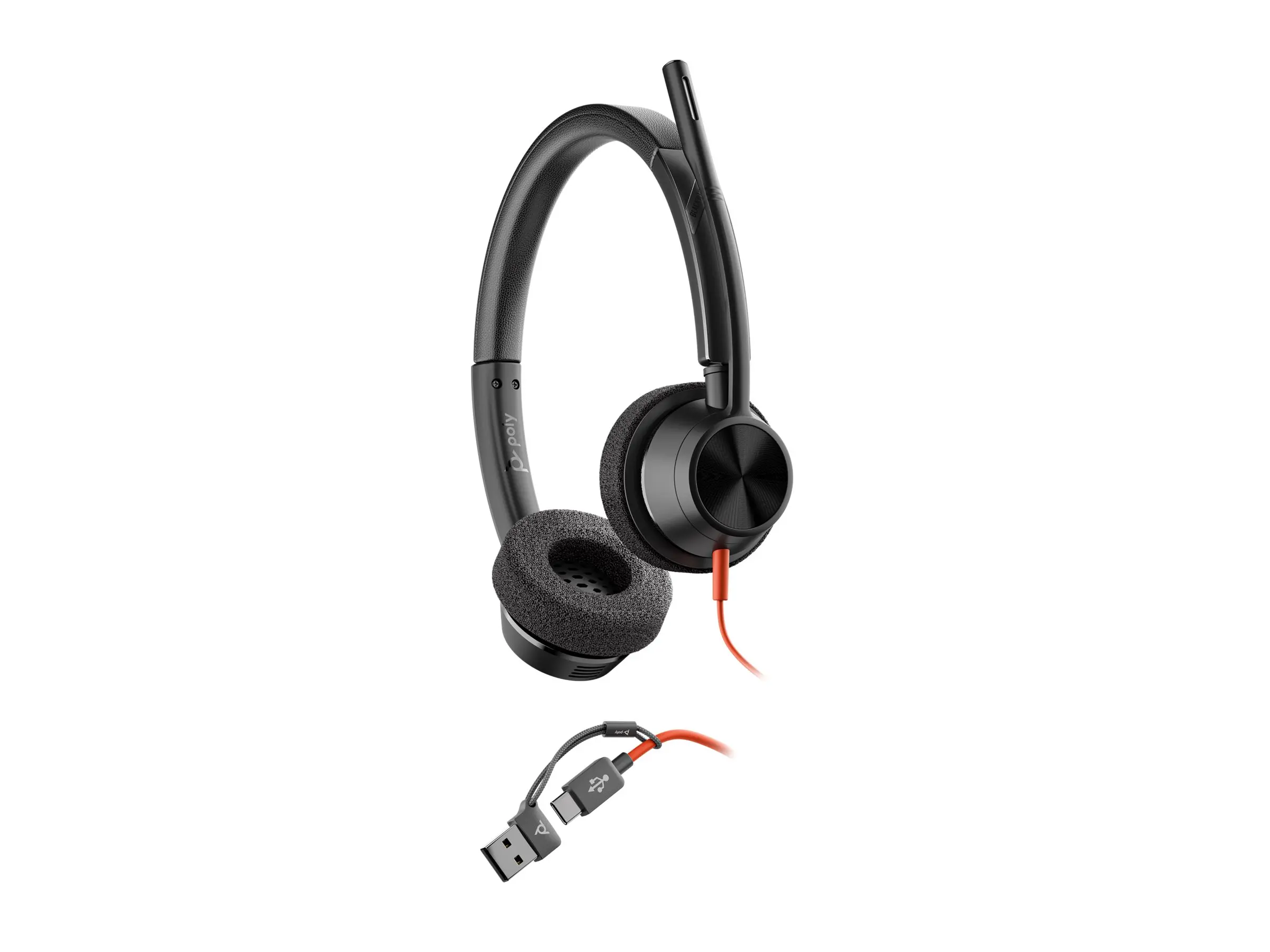 HP Poly Blackwire 3320 Stereo Microsoft Teams Certified USB-C Headset +USB-C/A Adapter - image 5