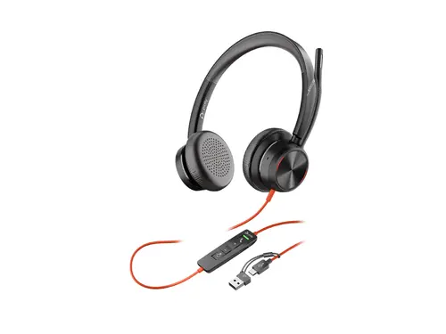 HP Poly Blackwire 8225 Stereo USB-C Headset +USB-C/A Adapter - 4