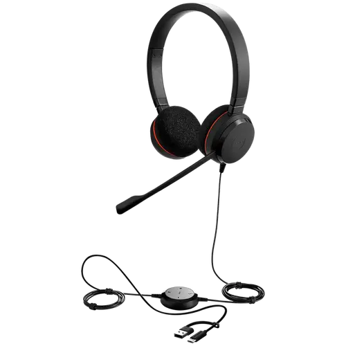 JABRA Evolve 20, Stereo UC, USB C/A adapter