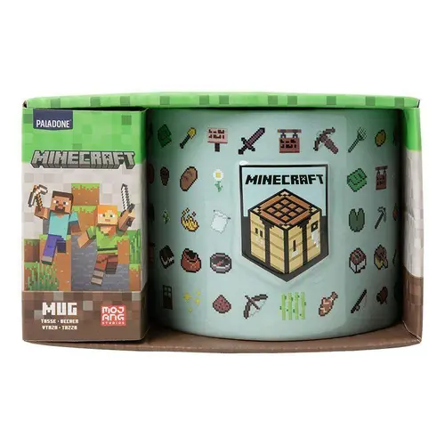 Pahar Paladone: Minecraft Embossed, 400 ml - 1