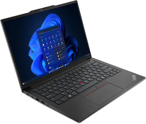 Лаптоп, Lenovo ThinkPad E14 Gen 6 AMD, AMD Ryzen 7 7735HS (up to 4.75GHz, 20MB), 32GB(16+16) DDR5-4800, 1TB SSD, 14" WUXGA (1920x1200) IPS AG, AMD Radeon 680M Graphics, FHD&IR Cam, Backlit KB, Black, WLAN, BT, 3cell, FPR, Win11 Pro, 3Y Onsite - image 1