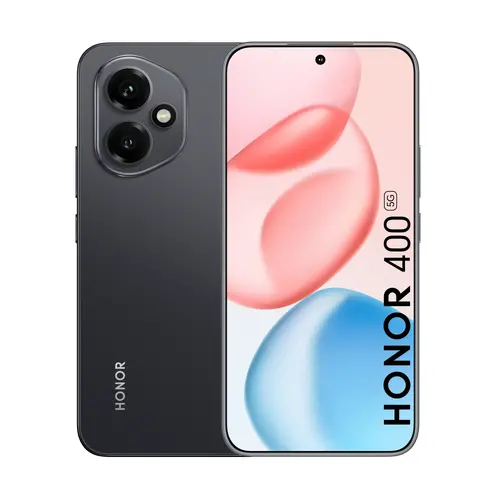 Мобилен телефон, Honor 400 Midnight Black, 6.55" 120Hz Amoled straight display, 2736x1264, Qualcomm Snapdragon 7 Gen 3 5G (1x2.63GHz+3x2.4GHz+4x 1.8GHz), 8GB, 512GB, 200+12MP/50MP, 5300mAh, FPT, BT, USB Type-C,Android + Honor Choice Earbuds Clip Black