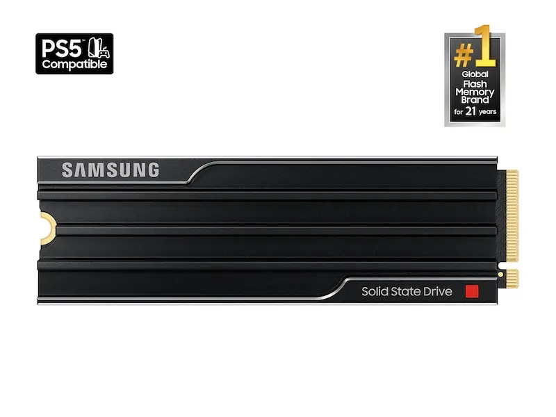 Твърд диск, Samsung SSD 9100 PRO 2TB Heatsink PCIe 5.0 NVMe 2.0 M.2 Read 14700 MB/s Write 13400 MB/s