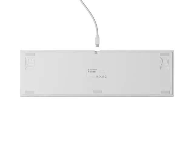 Клавиатура, Genesis Mechanical Gaming Keyboard Thor 404 White RGB Backlight Gateron Peach Silent, US Layout - image 2